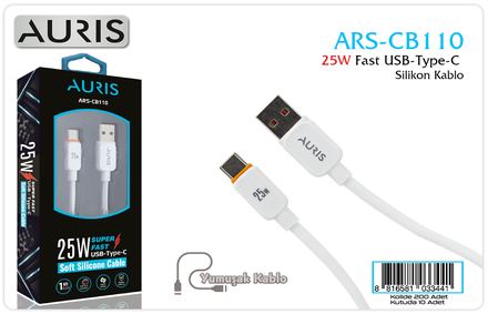 Auris CB110 25W Type-C Super Fast Kablo